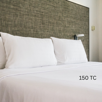 Basic Duvet Cover, 150 TC, Polycotton, Plain White (5 PCS)