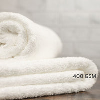 Basic / Luxury Hotel Towel 400 GSM 100% Cotton Pure White  (5 PCS)