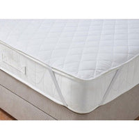 Luxury / Deluxe Quilted Mattress Protector, Waterproof, Elastic-Banded, 100% Cotton, White (1 PCS)